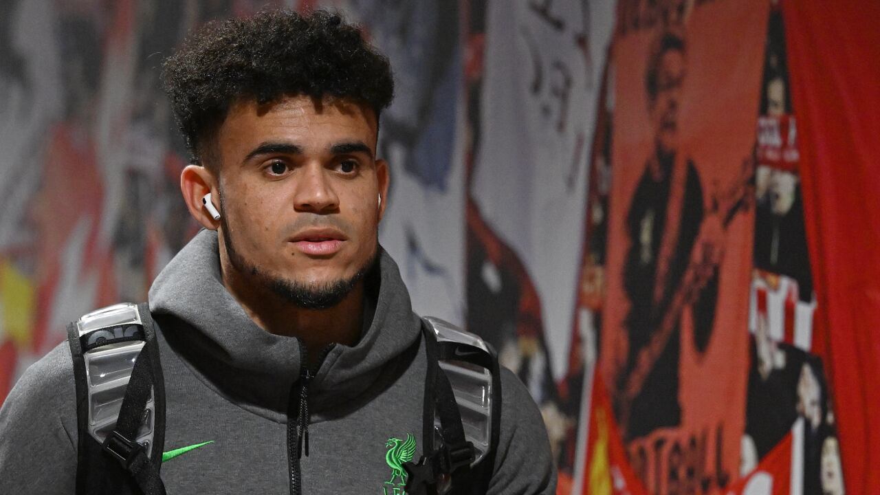 Luis Díaz, jugador del Liverpool de Inglaterra