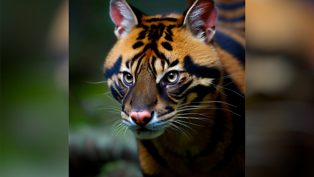 Ilustración de un Tigre de Tasmania generada con inteligencia artificial.