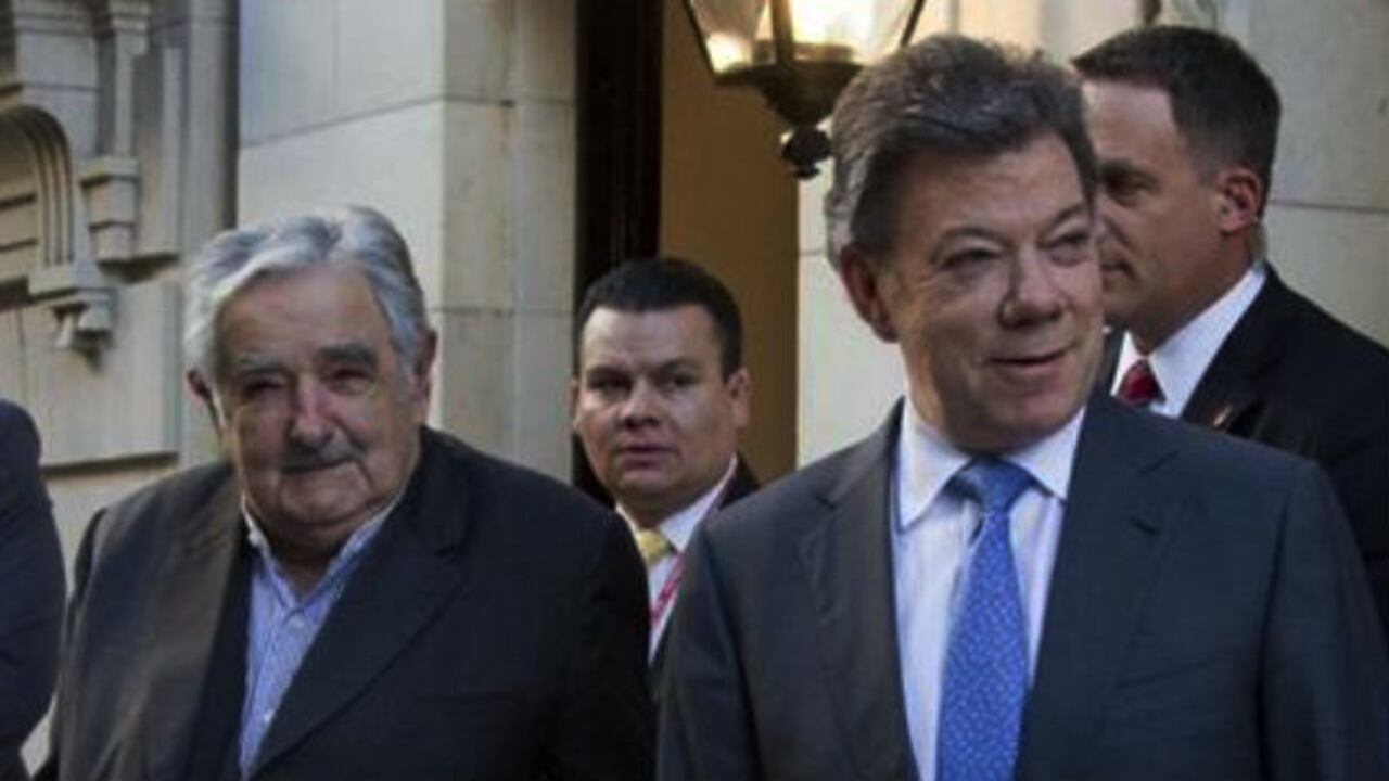 José Mujica y Juan Manuel Santos.