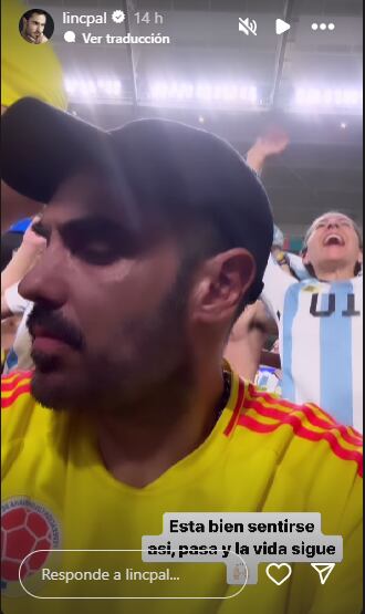 Reacción de Lincoln Palomeque tras final de Copa América.