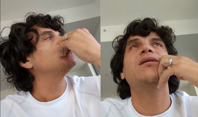 Silvestre se mostró achantado y preocupo a sus fans