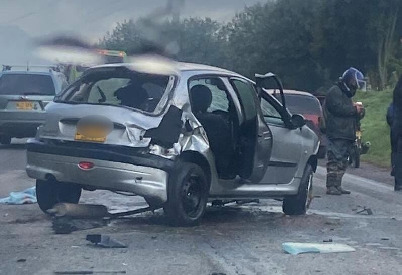 Así quedó el vehículo que protagonizó el choque.