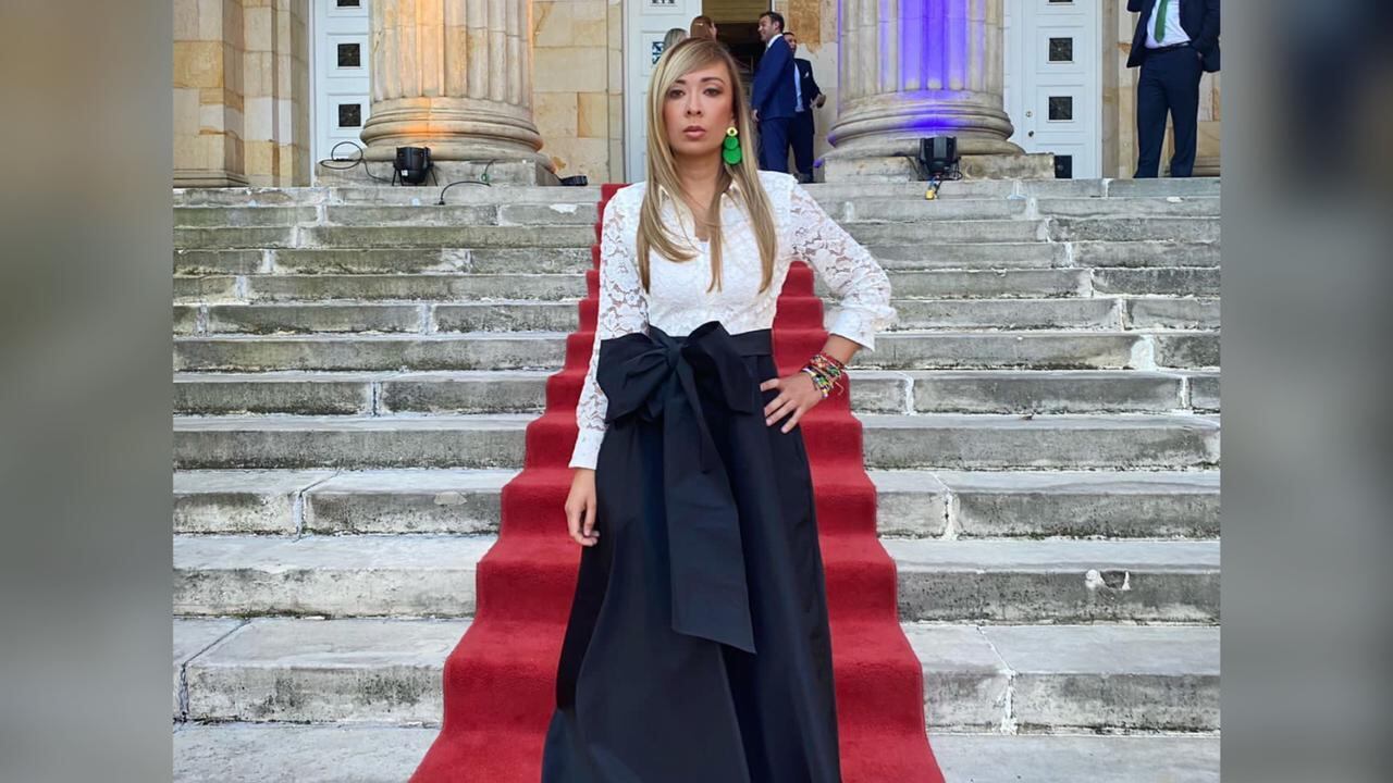 Katherine Miranda, en la instalación del Congreso de la República 2022.