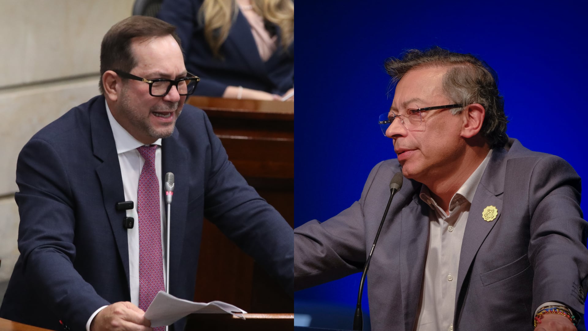 Lidio García y Gustavo Petro.