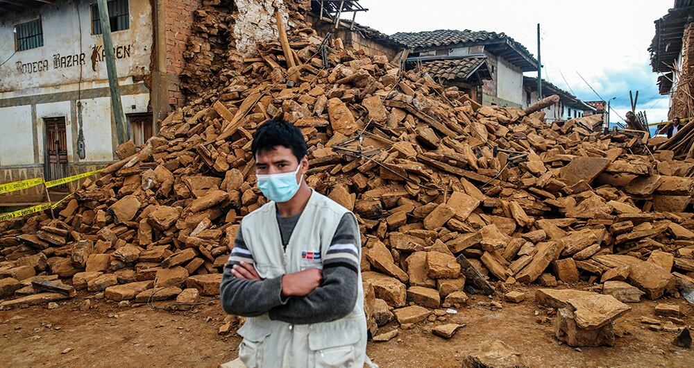 Parte del desastre que dejó el terremoto en el norte de Perú. Foto: AFP