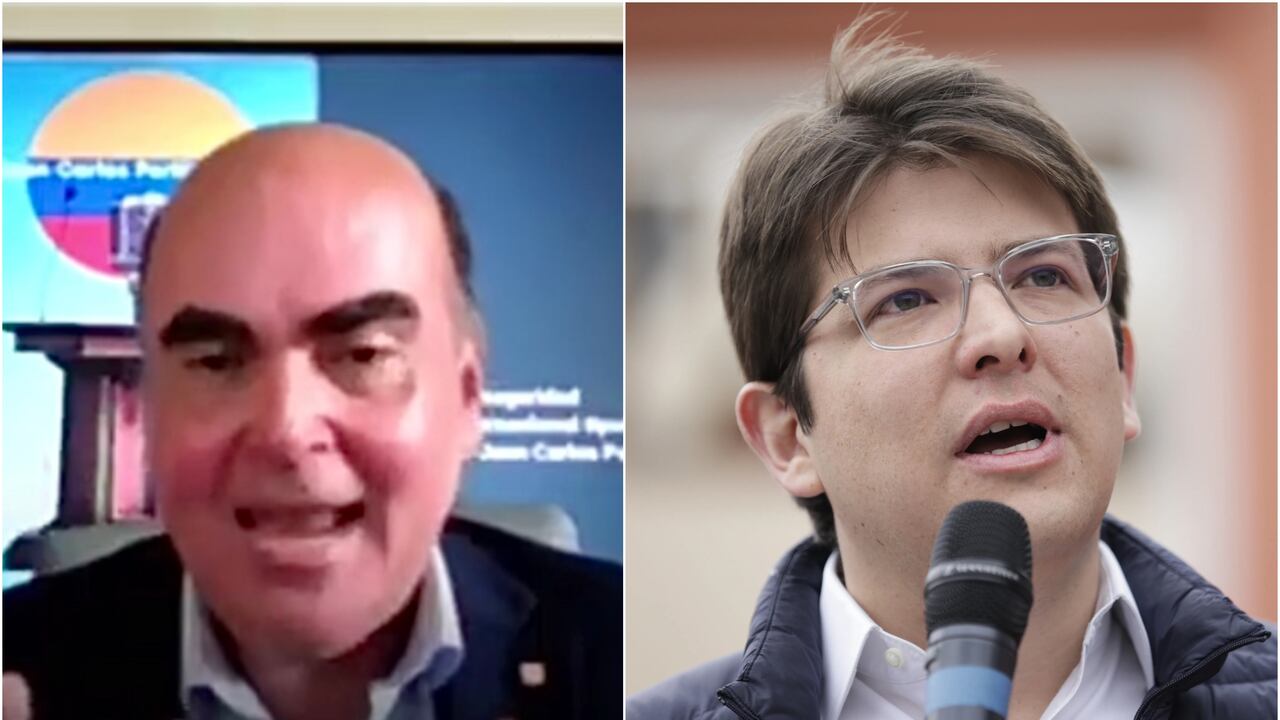 Profesor Juan Carlos Portilla y Miguel Uribe Turbay.