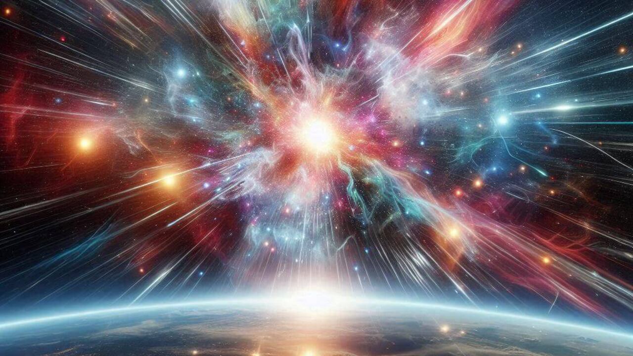 Ilustración creada con IA de una Super Nova