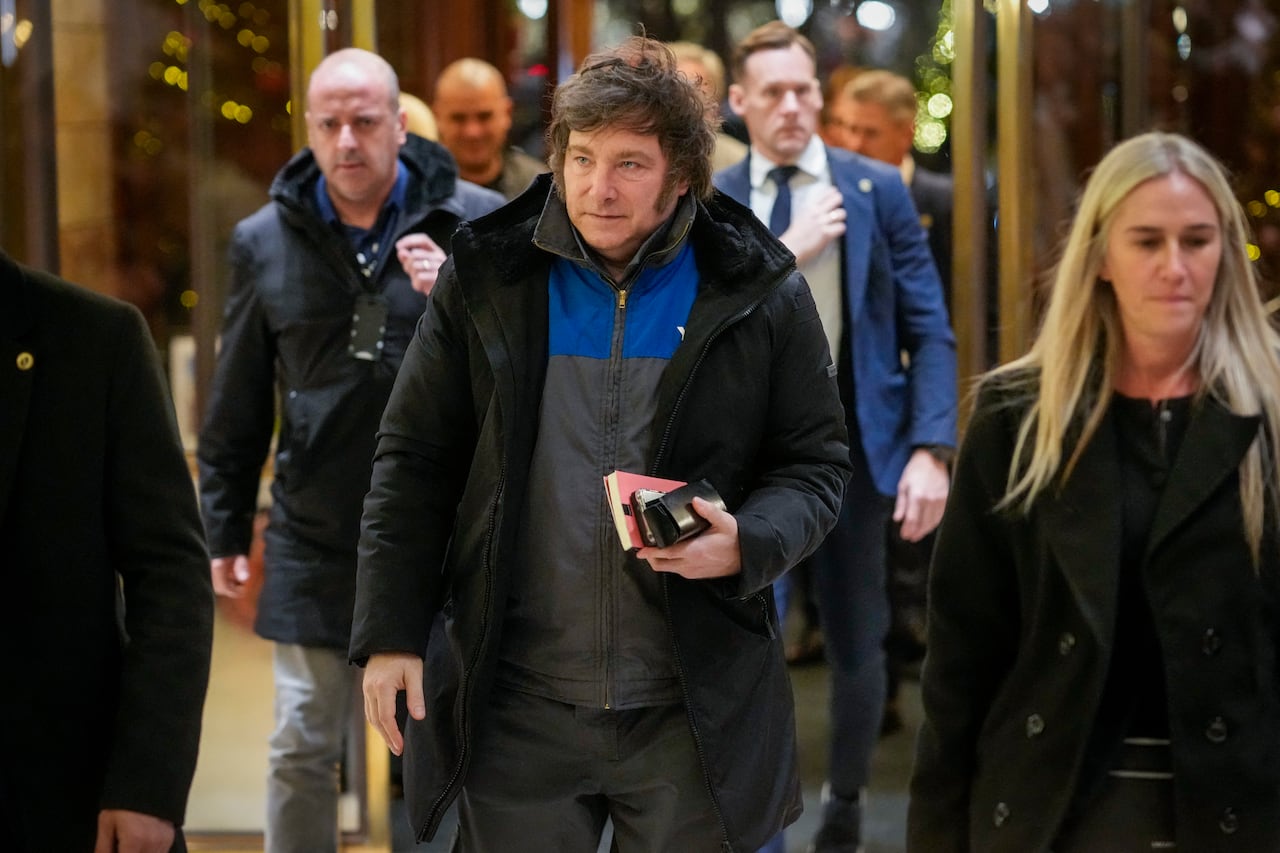 Presidente de Argentina, Javier Milei, llega a Oslo.