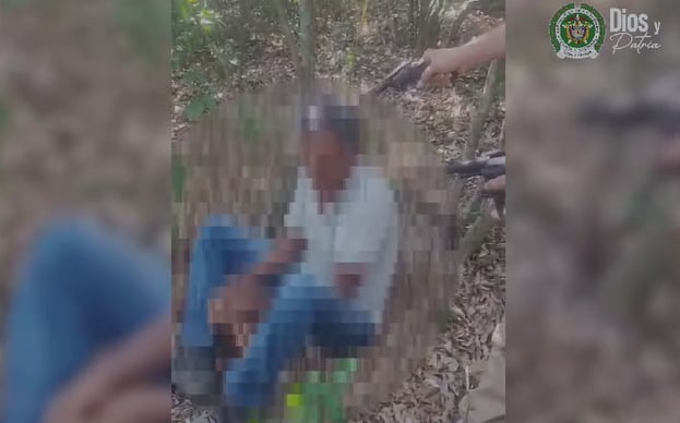 Aterradora imagen con la que exigían el dinero de la liberación del transportador secuestrado en Cundinamarca.