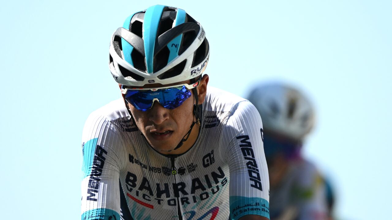 Santiago Buitrago corre para el Bahrain Victorious