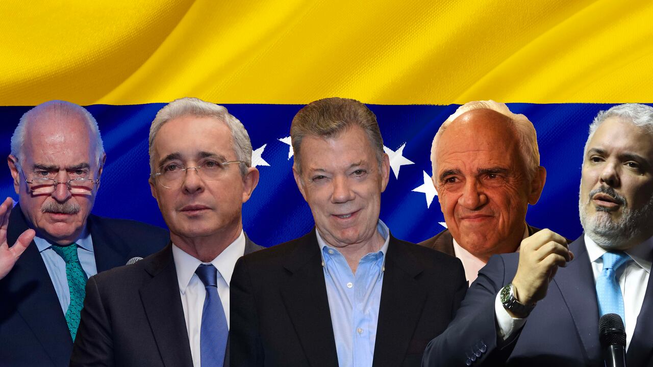 Andrés Pastrana. Álvaro Uribe, Juan Manuel Santos, Ernesto Samper e Iván Duque