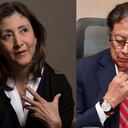Ingrid Betancourt y el presidente Gustavo Petro.