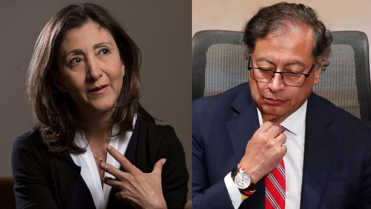 Ingrid Betancourt y el presidente Gustavo Petro.