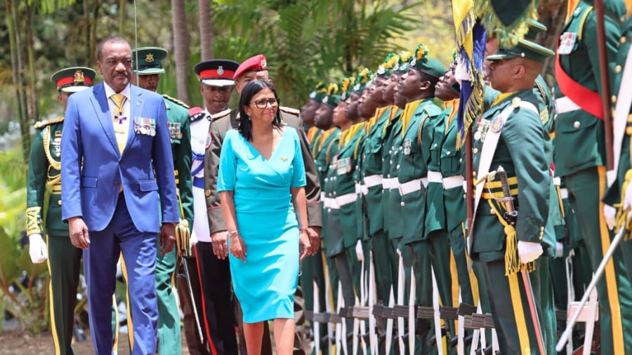 Delcy Rodríguez en Barbados