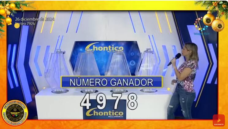 Resultado Lotería Chontico Día del 26 de diciembre de 2024
