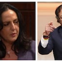 La senadora María Fernanda Cabal y el presidente Gustavo Petro