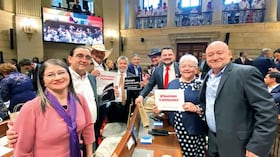Integrantes de la bancada legislativa del partido Comunes. Sandra Ramírez aspirará al Senado en coalición con Fuerza Ciudadana.