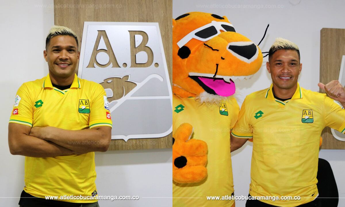 Teófilo Gutiérrez, nuevo jugador del Atlético Bucaramanga. Foto: Twitter oficial Atlético Bucaramanga (@ABucaramanga).