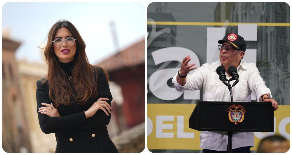 Saray Robayo, representante del Partido de la U, y el presidente Gustavo Petro.