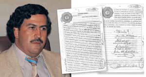 En la Notaría Cuarta de Medellín Escobar consignó su testamento en 1980, en el que le dejaba a su esposa la mitad de su fortuna a su entonces único hijo el 37,5 por ciento; y el 12,5 por ciento restante para sus padres y hermanos. Su hija aún no había nacido.