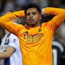 Rodrygo se lamenta de una ocasión con el Real Madrid