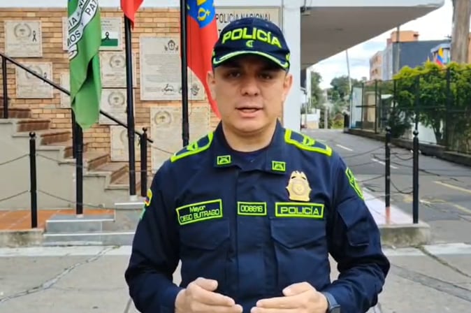 El comandante de la Estación de Policía de Chapinero, mayor Diego Buitrago.