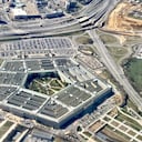 Esta fotografía aérea tomada el 8 de marzo de 2023 muestra el Pentágono, la sede del Departamento de Defensa de EE. UU.