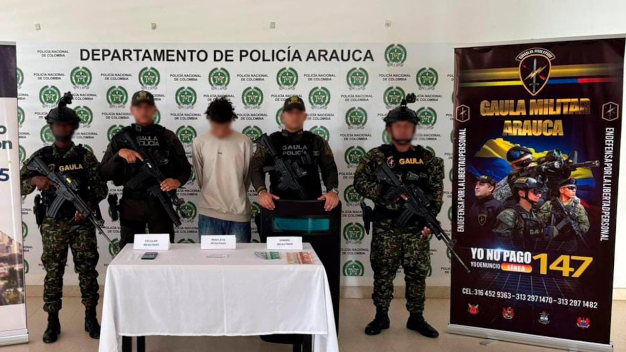 Capturado en Arauca por cobrar extorsiones.