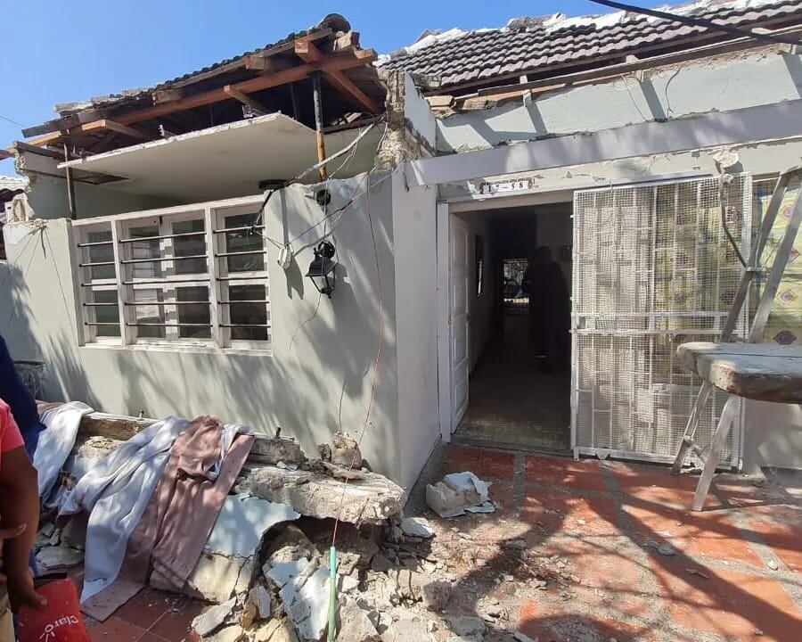 Caída de viga en Cartagena