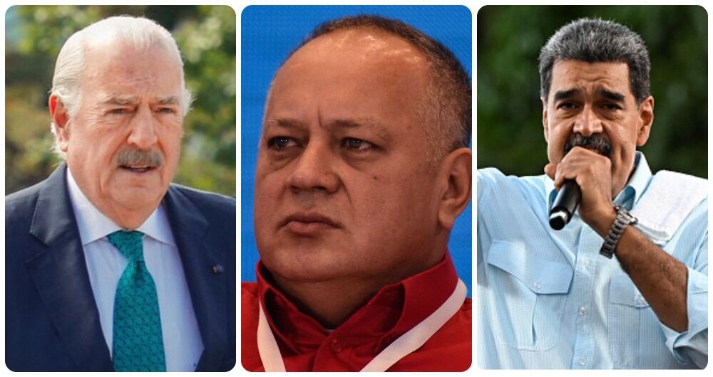 Andrés Pastrana, Diosdado Cabello y Nicolás Maduro.