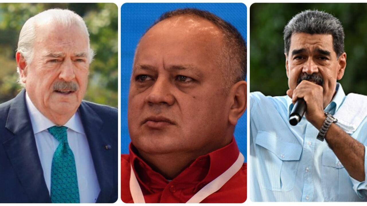 Andrés Pastrana, Diosdado Cabello y Nicolás Maduro.