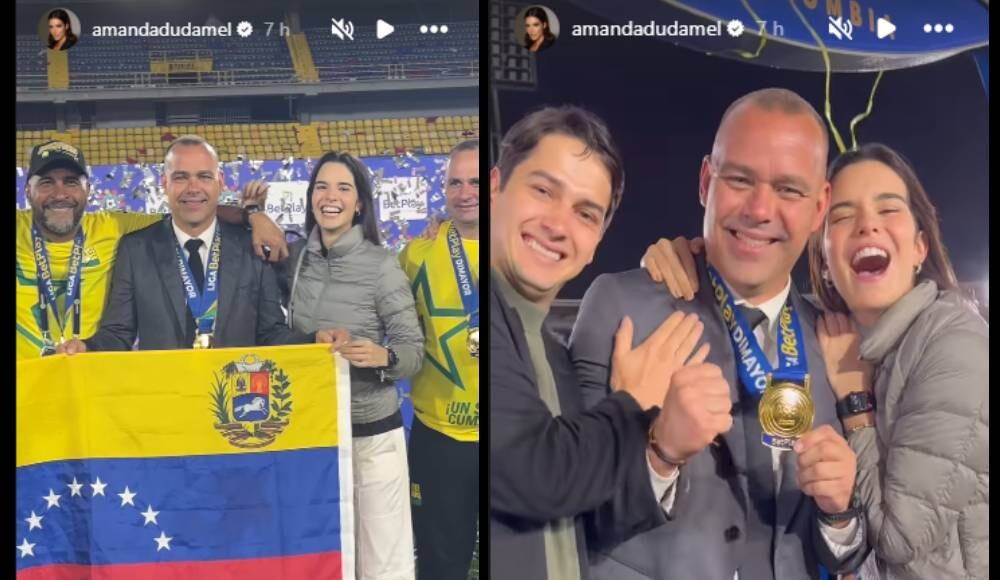 Amanda y Rafael Dudamel vivieron emotivo momento tras victoria del Bucaramanga.