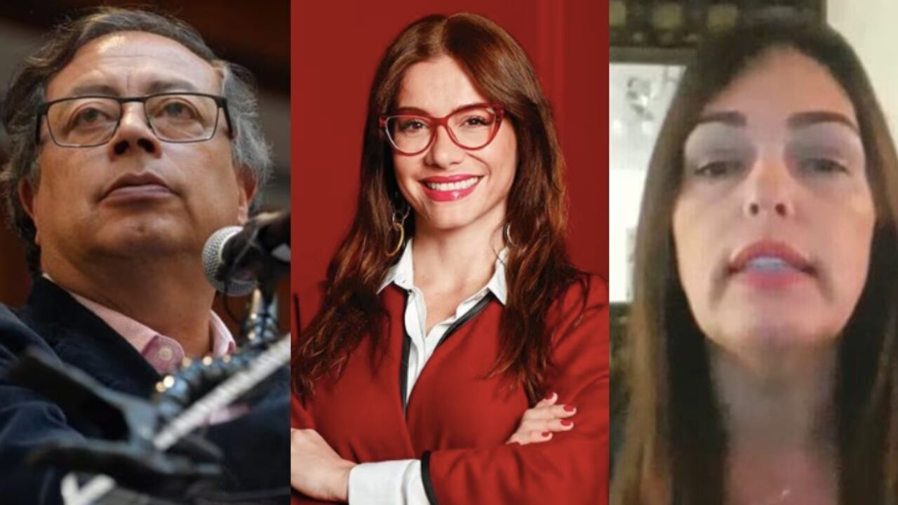 De izquierda a derecha: el presidente Petro, la congresista Petro-Juvinao y la fiscal Monsalve
