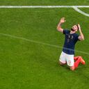 El delantero Olivier Giroud celebrando el gol ante Polonia.