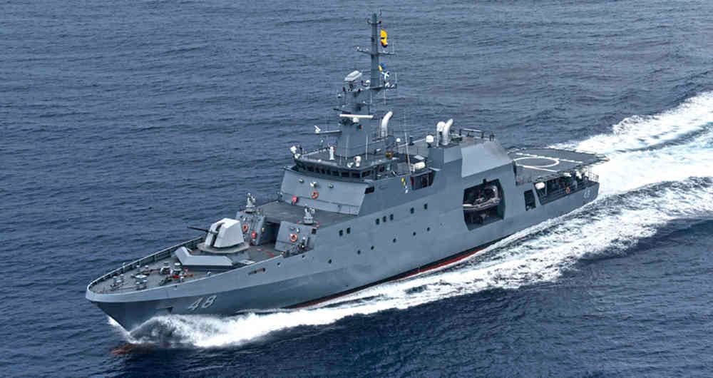 OPV ARC Victoria, este tipo de fragatas son las más utilizadas para la defensa naval de Colombia.