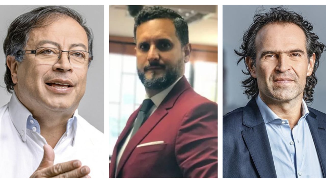 Gustavo Petro, Miguel Ángel del Río y Federico Gutiérrez.