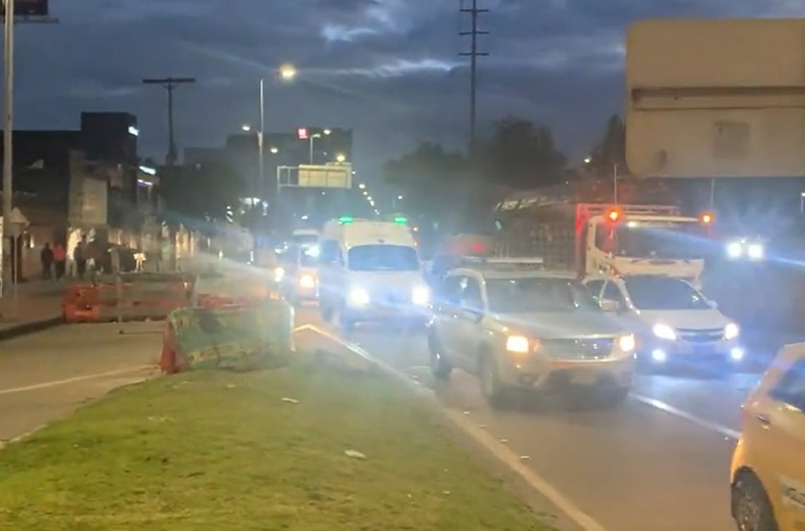 Se reportó movilidad lenta en la autopista norte.