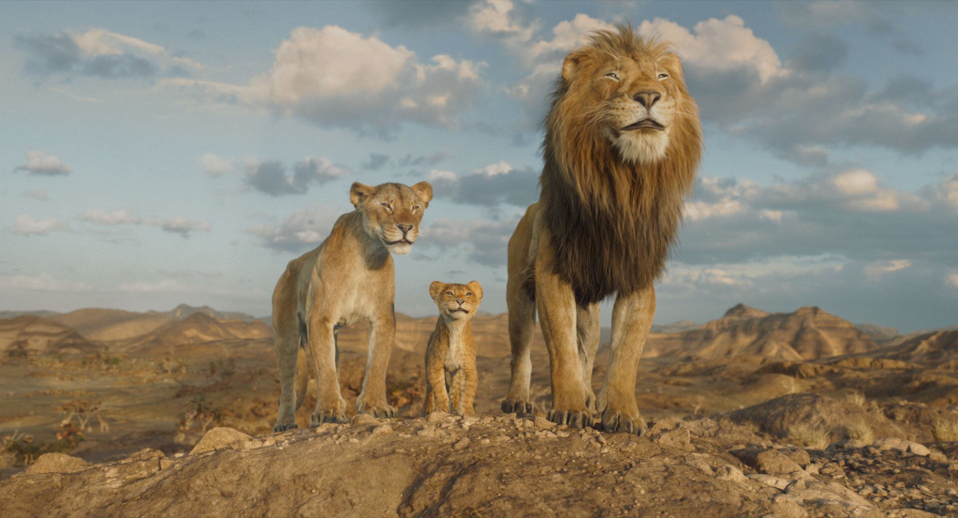 (L-R) Afia (voiced Anika Noni Rose), Young Mufasa (voiced by Braelyn Rankins) and Masego (voiced by Keith David) in Disney’s MUFASA: THE LION KING. Photo courtesy of Disney. © 2024 Disney Enterprises Inc. All Rights