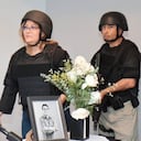 Verónica Sarauz era la esposa del candidato presidencial Fernando Villavicencio, asesinado en Quito la semana pasada.