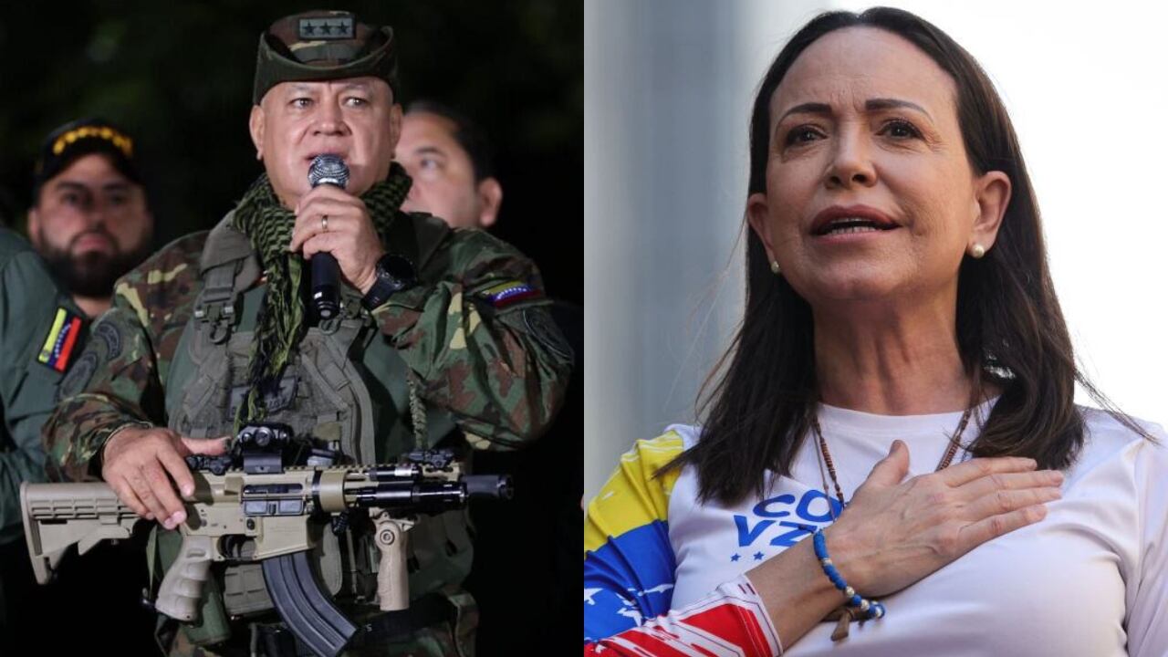 Diosdado Cabello y María Corina Machado.