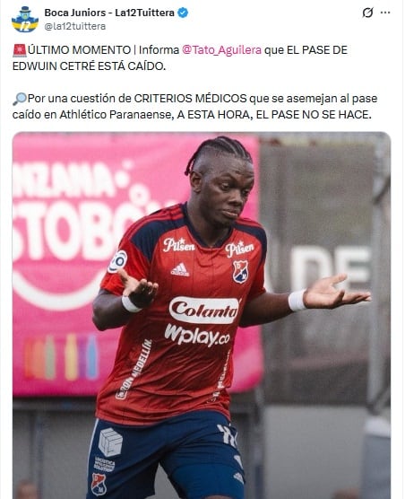 Pantallazo X: @la12tuittera