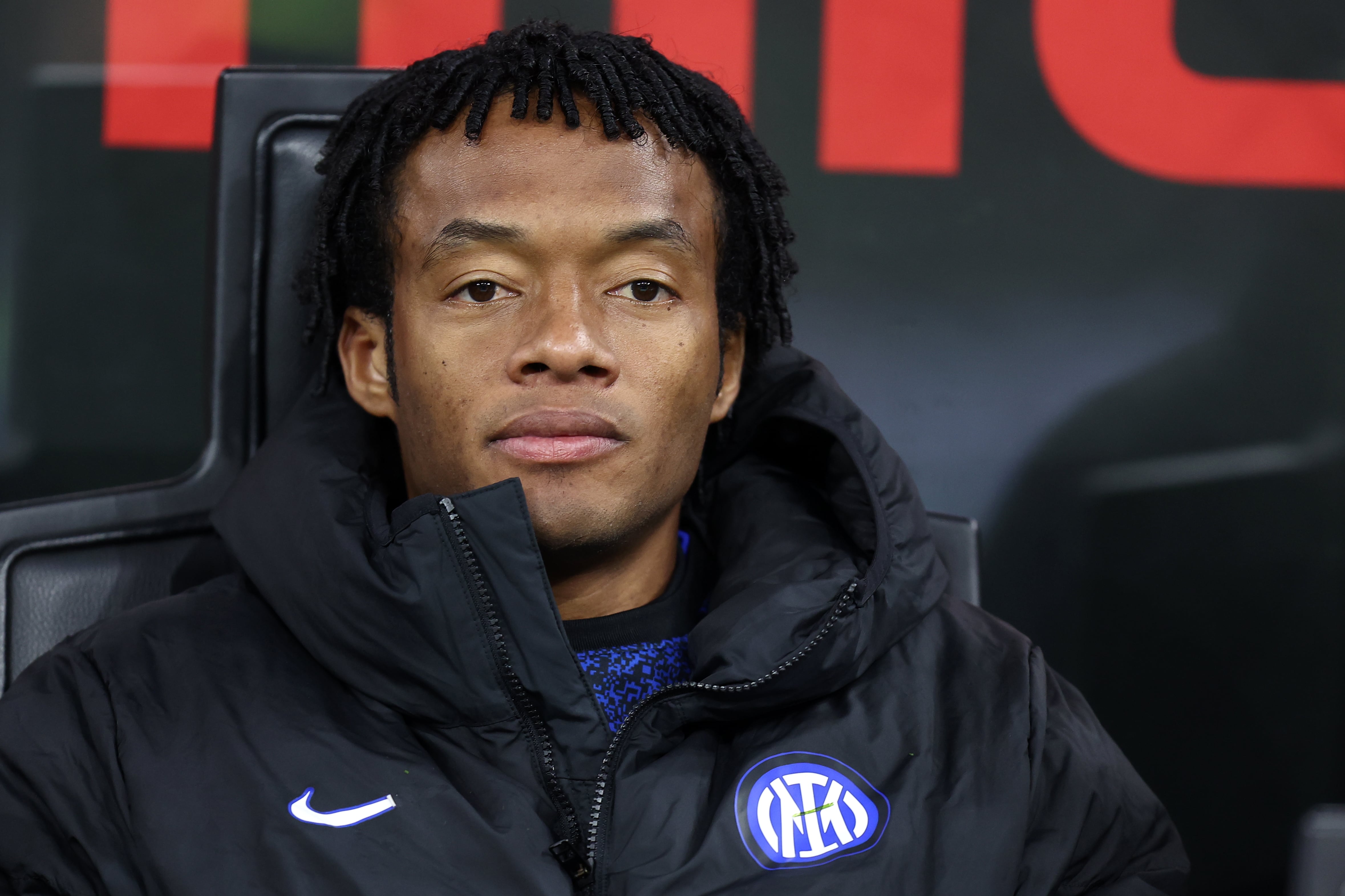 STADIO GIUSEPPE MEAZZA, MILANO, ITALY - 2024/04/22: Juan Cuadrado of Fc Internazionale looks on during the Serie A football match between Ac Milan and Fc Internazionale. Fc Internazionale wins 2-1 over Ac Milan. Fc Internazionale won the Italian championship title, the 20th championship in its history. (Photo by Marco Canoniero/LightRocket via Getty Images)