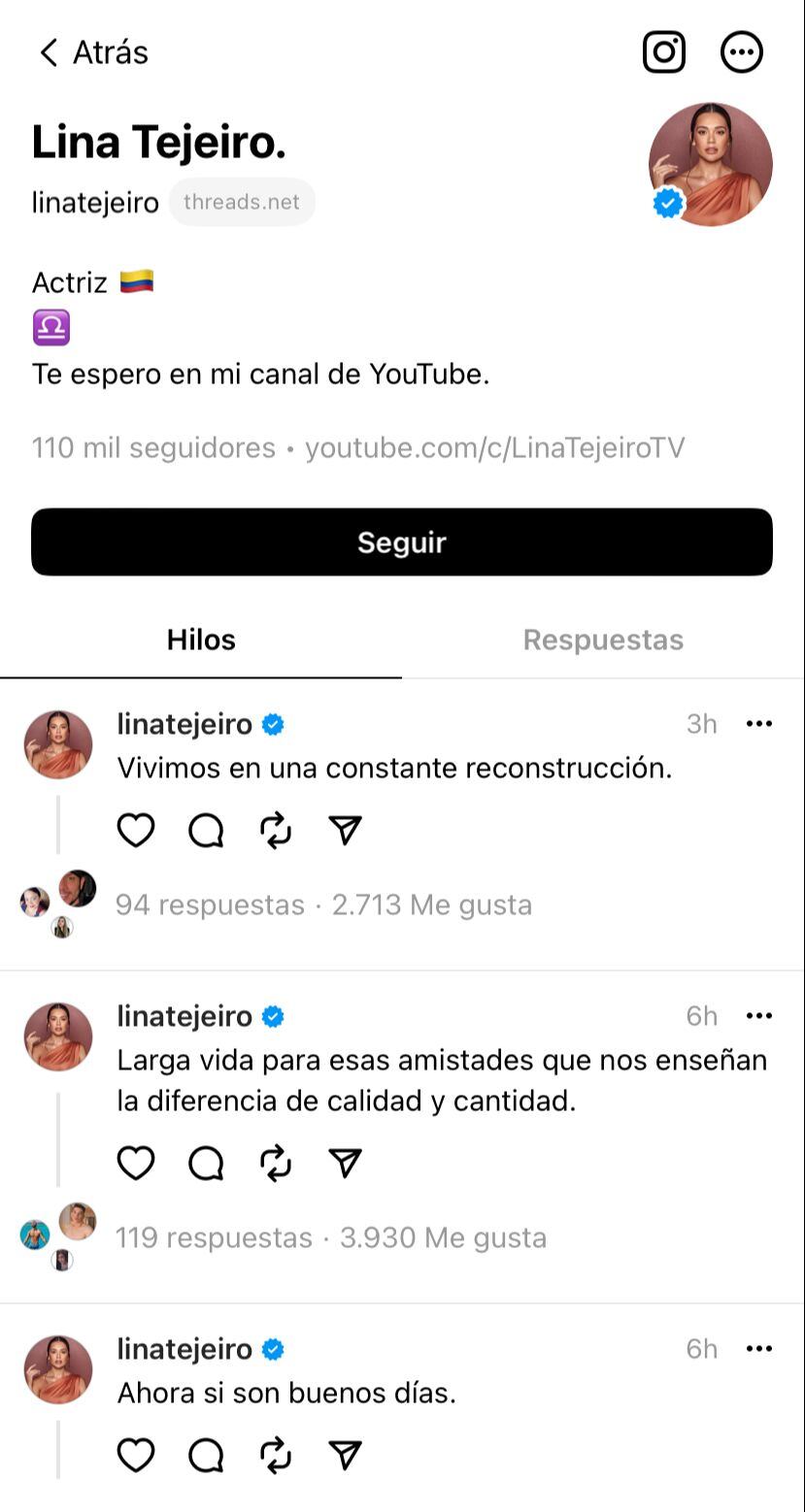 La actriz arrancó con fuerza en la red social.
