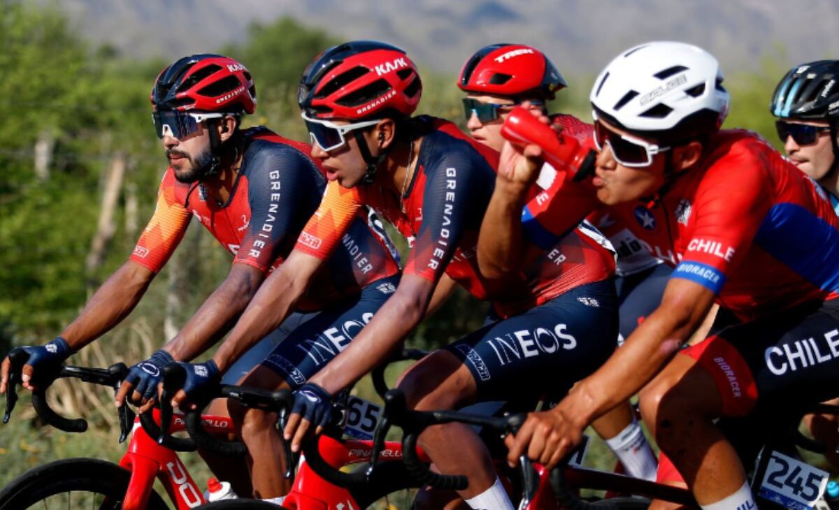 Egan Bernal, corredor colombiano en la Vuelta a San Juan.