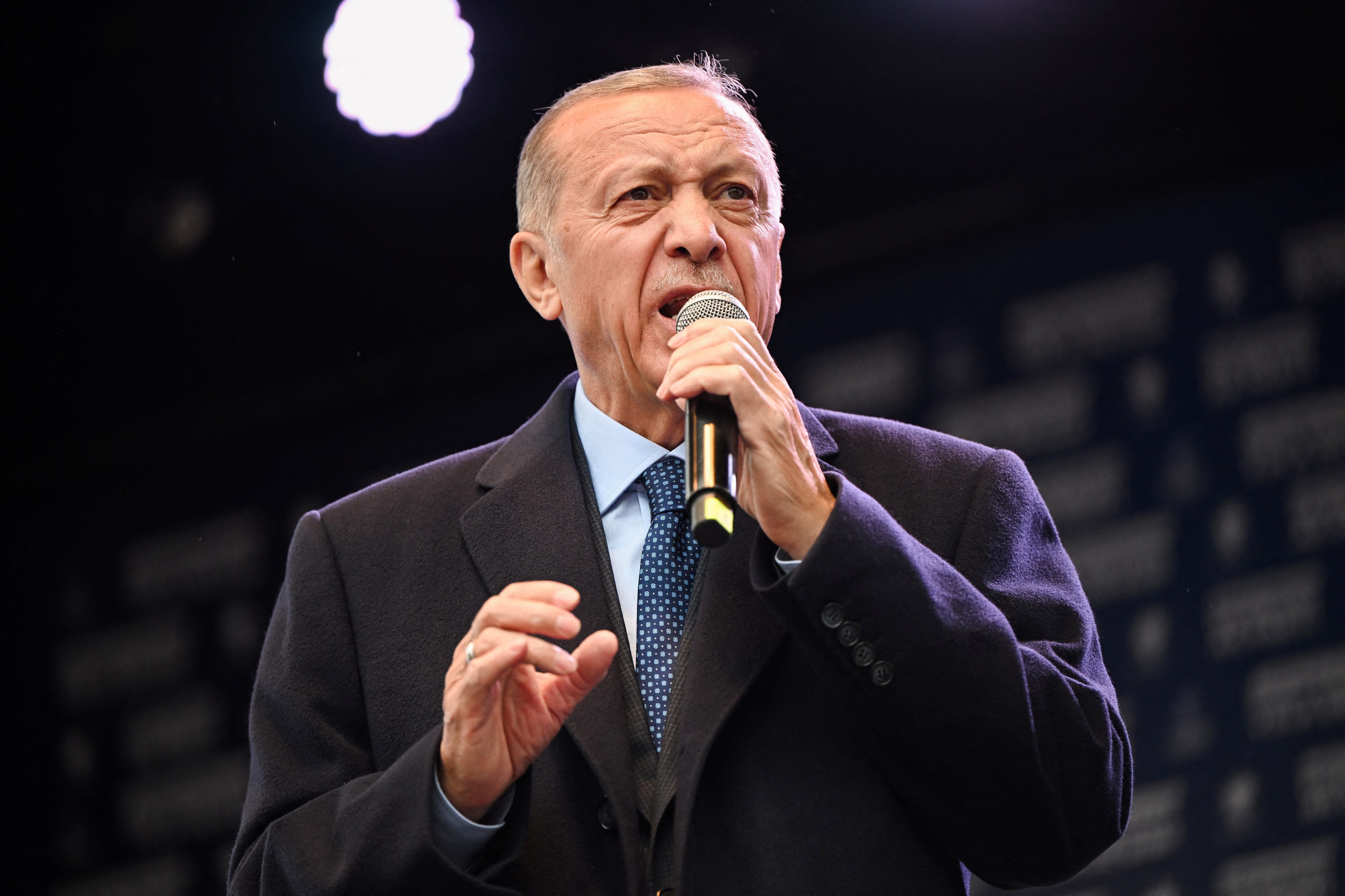 Recep Tayyip Erdogan defendió al presidente ruso. Foto: AFP.