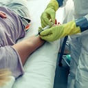 Foto de referencia de donación de sangre