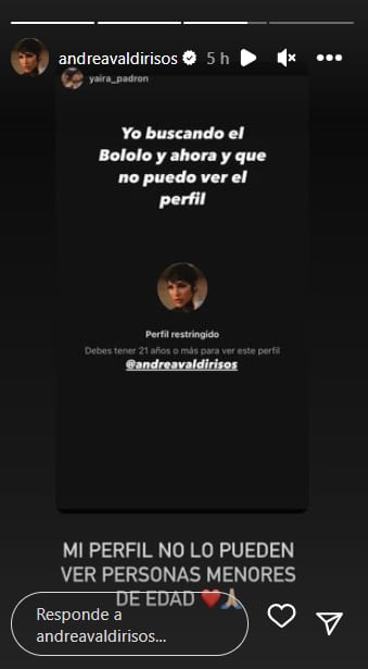 Foto: Instagram @andreavaldirisos.