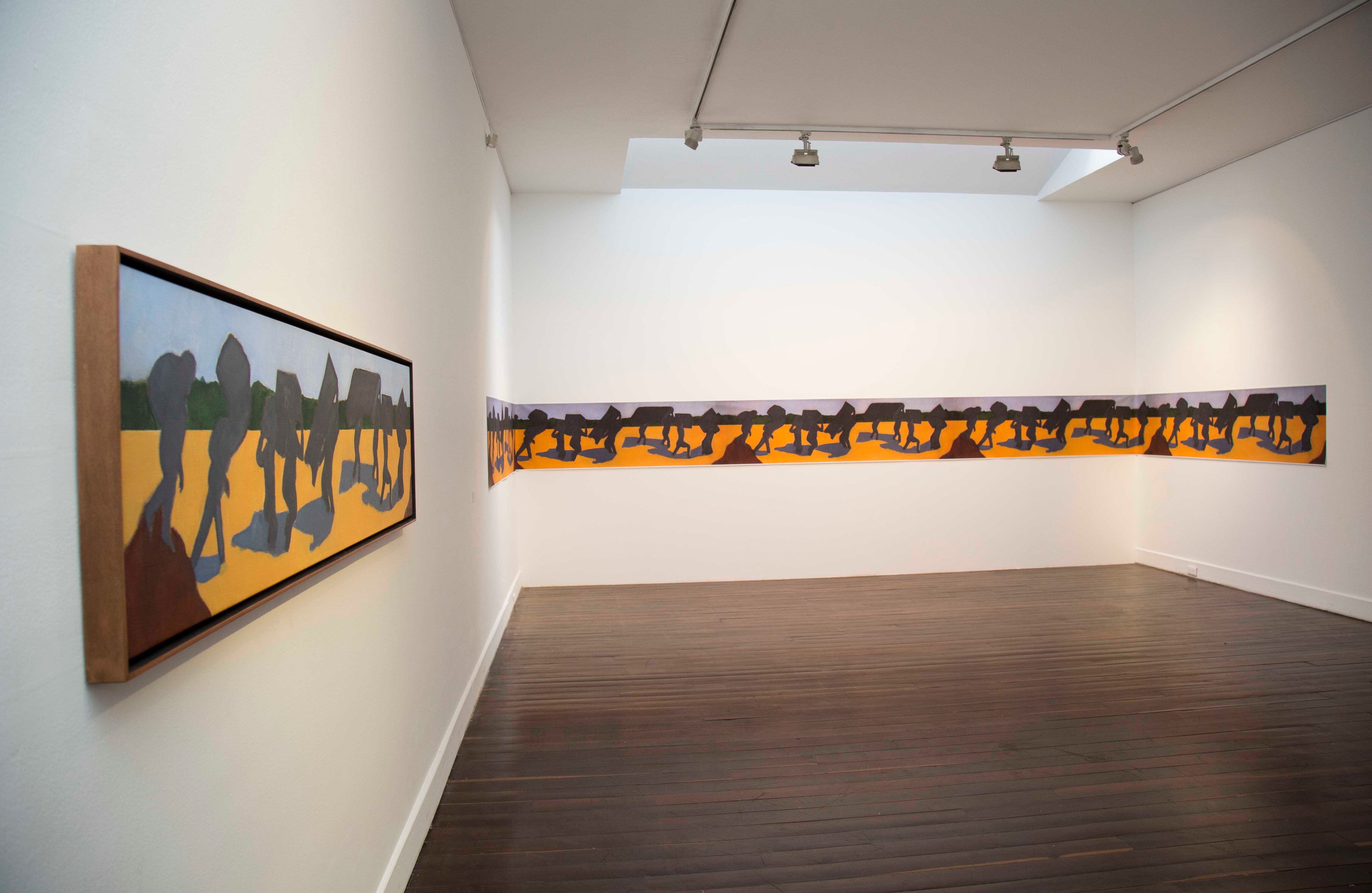 La exposición estará abierta desde el 19 de febrero hasta el 23 de abril.  'Zulia, Zulia, Zulia' es la obra de la artista que retrata el desplazamiento forzado. Foto: Esteban Vega.