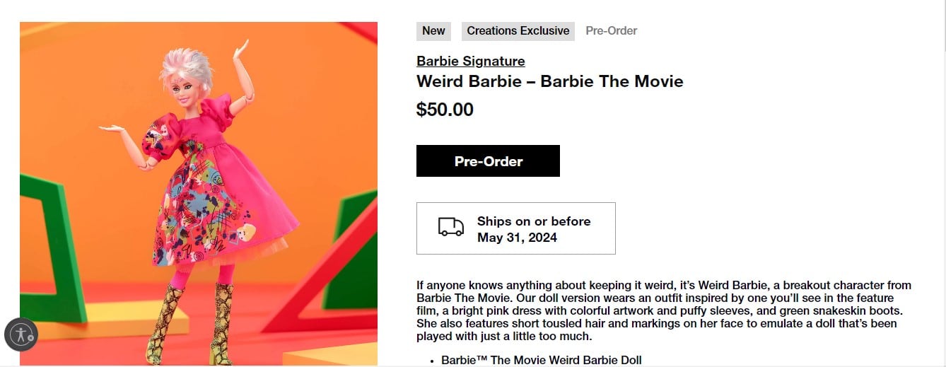 Así será la barbie 'rarita' hecha por Mattel