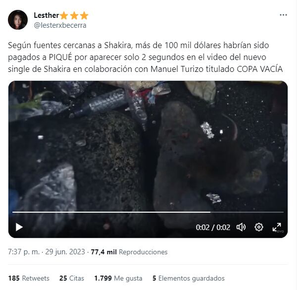 meme de canción de Shakira (con Manuel Turizo, Copa Vacía) contra Piqué